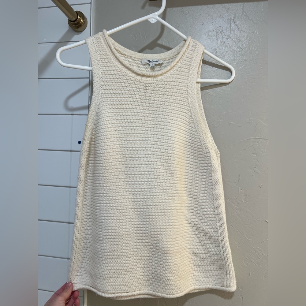Madewell Cream Knit Tank Top